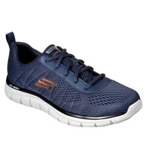 Skechers Mens Track Moulton Navy Blue Memory Foam Washable Sneakers Size 11.5